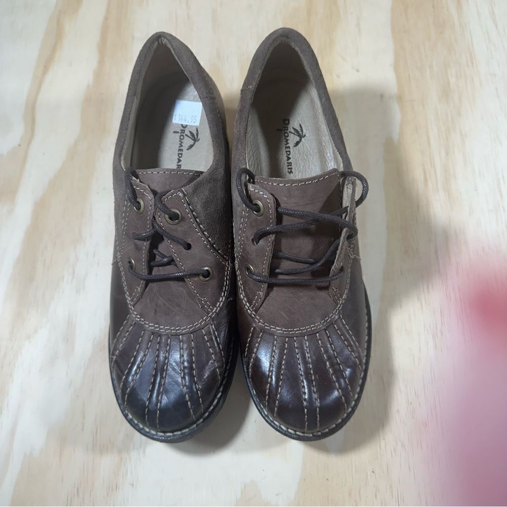 Dromedaris Brown Leather Lace Up Shoes Women’s Size 7 - Picture 2 of 10